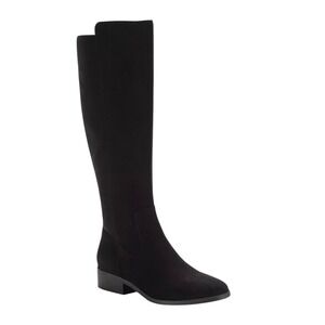 Styles Co Black Faux Suede Knee High Boots Women 91/2 M NIB Riding Western Style